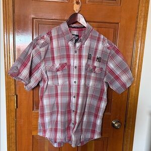 Harley-Davidson Red and Gray Checkered Shirt